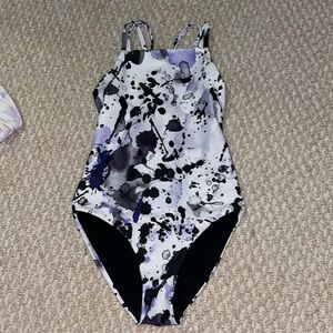 Zella size 12 kids bathing suit cross back never worn